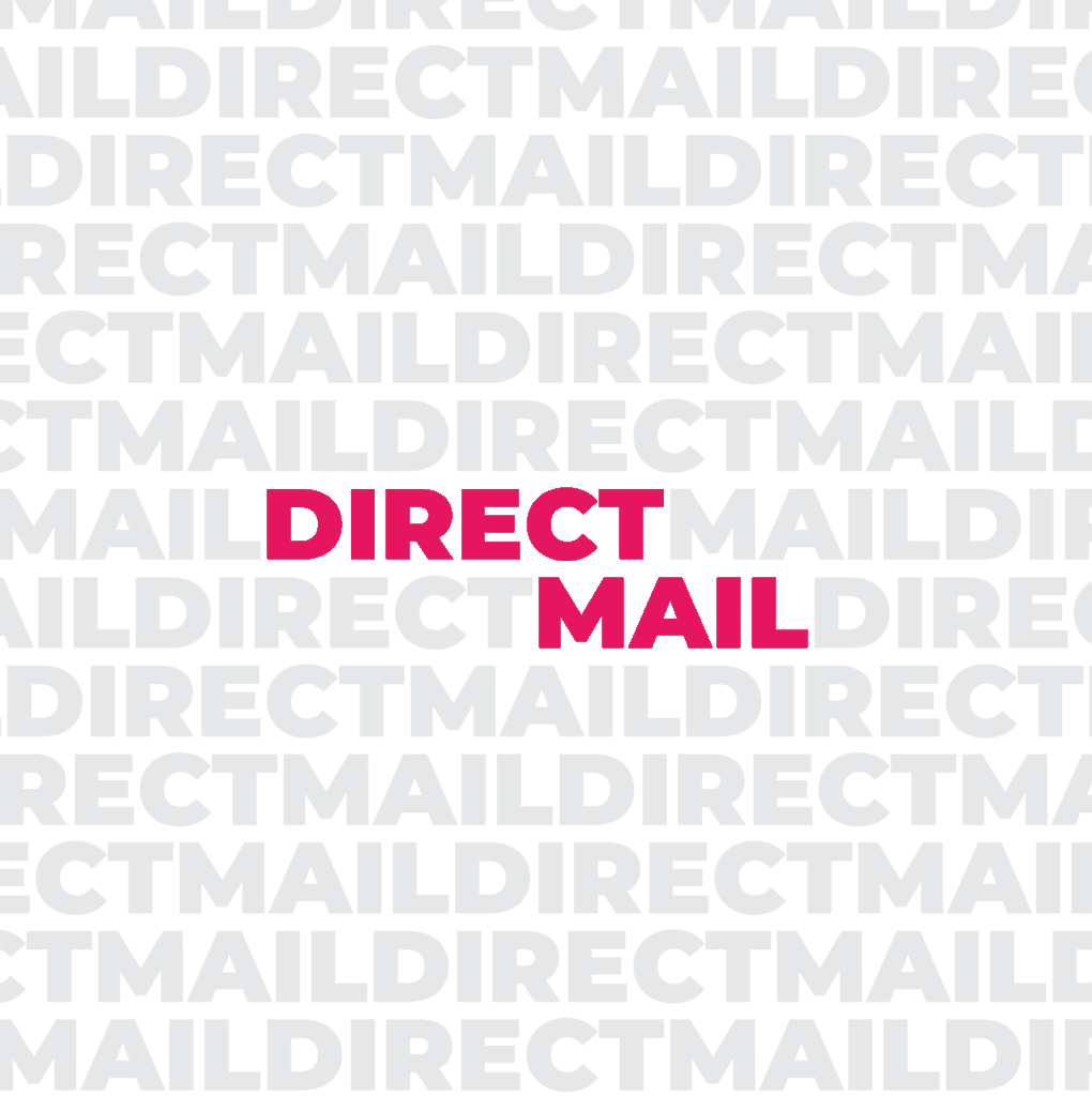 Repeating pattern using the words, Direct Mail.