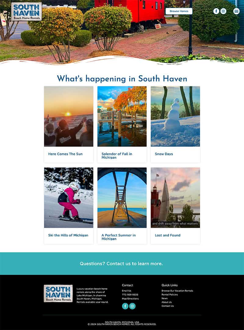 News landing page.