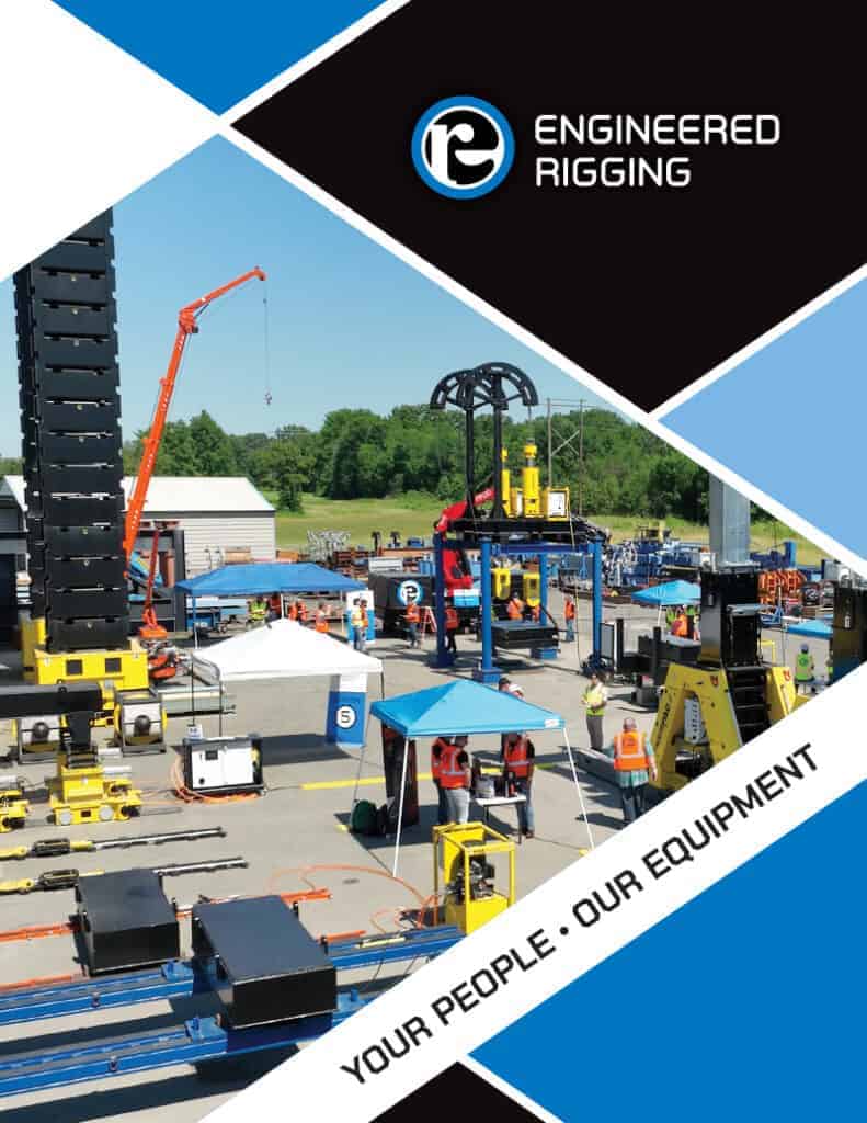 Engineered Rigging equipment catalog, front cover. Your People, Our Equipment.