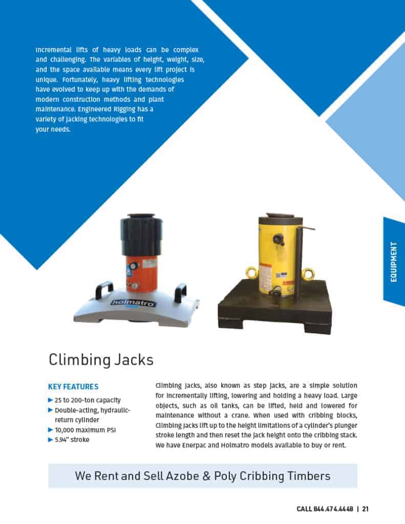 Climbing Jacks equipment page.