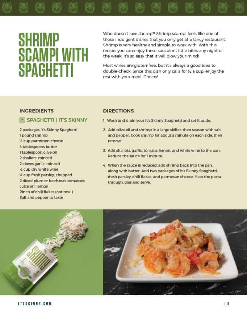 Page 8, Shrimp Scampi recipe.