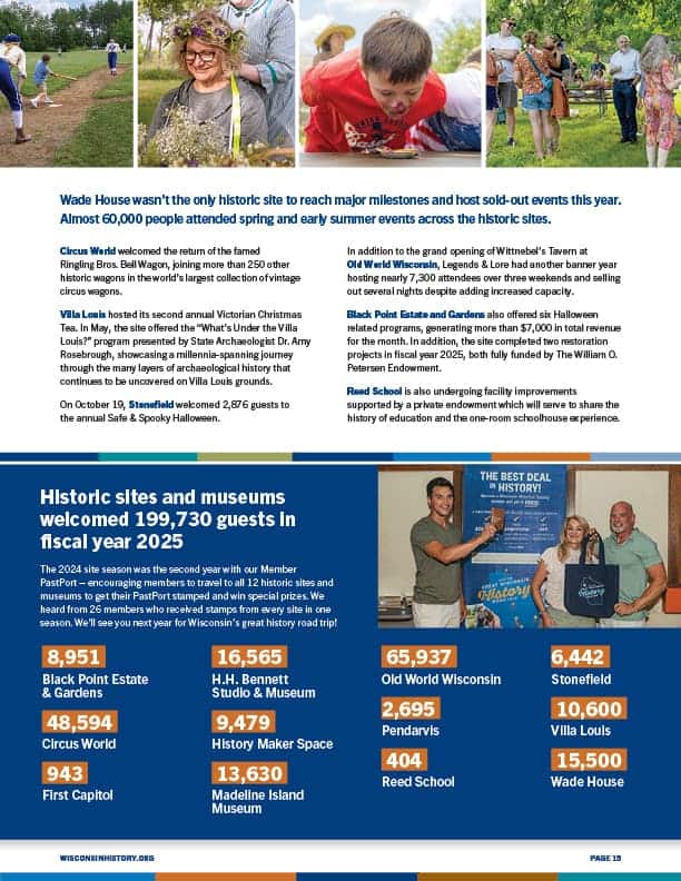 Page 15 - Historic sites and museums welcomed 199,730 guests in fiscal year 2025.
