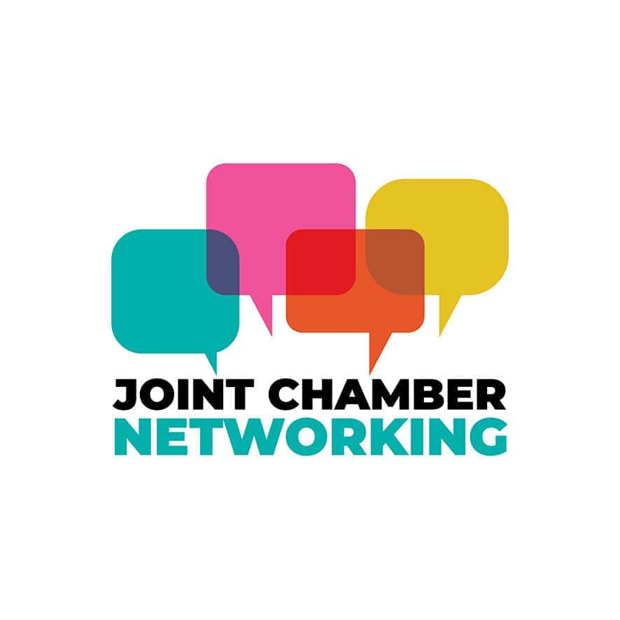 Branding mark designed for an annual event in Chicago, the "Joint Chamber Networking" party.