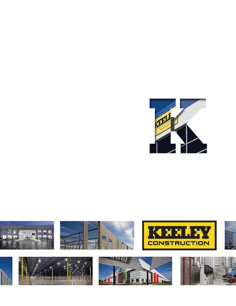 Cover page of proposal packet with die cut "K".