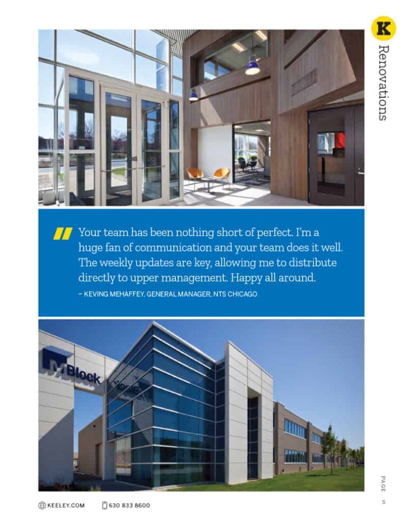 Images and testimonial page.
