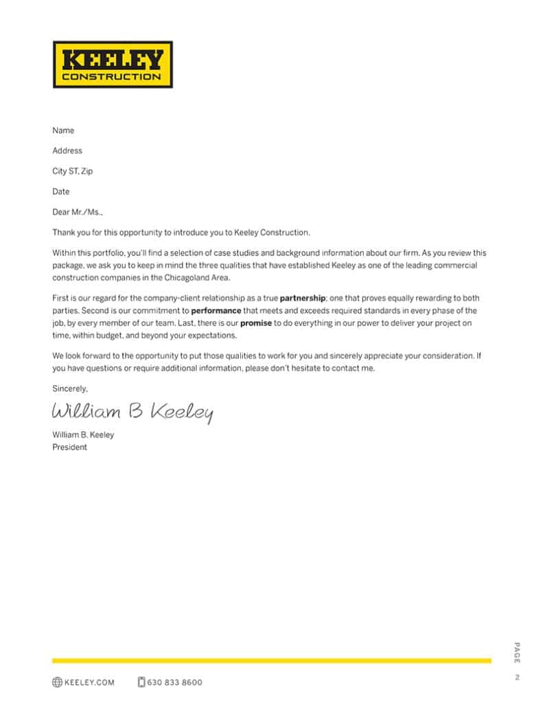 Cover letter.