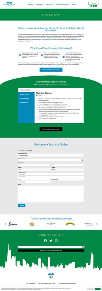 How to become a sponsor.
