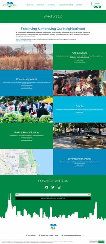What we do page with photos.