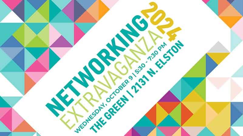 Mobile banner ad promoting annual networking party.