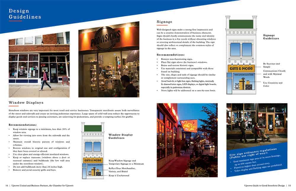 Windows and signage guidelines.