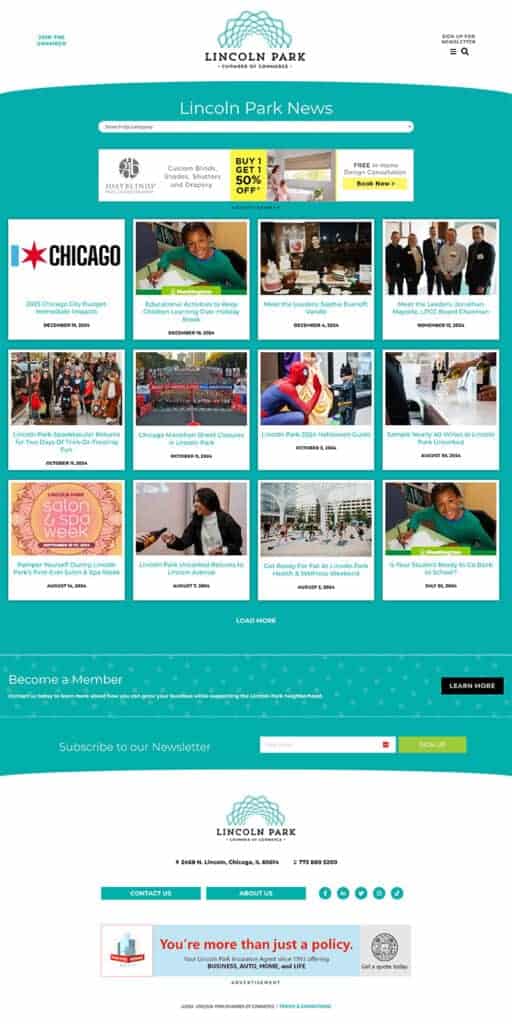 News landing page.