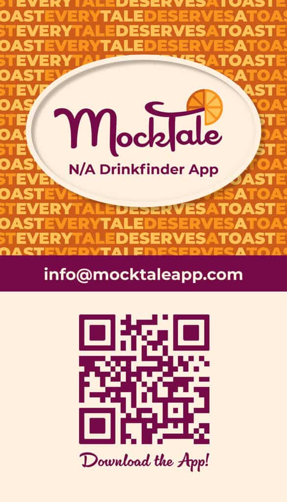 Business card with QR code.