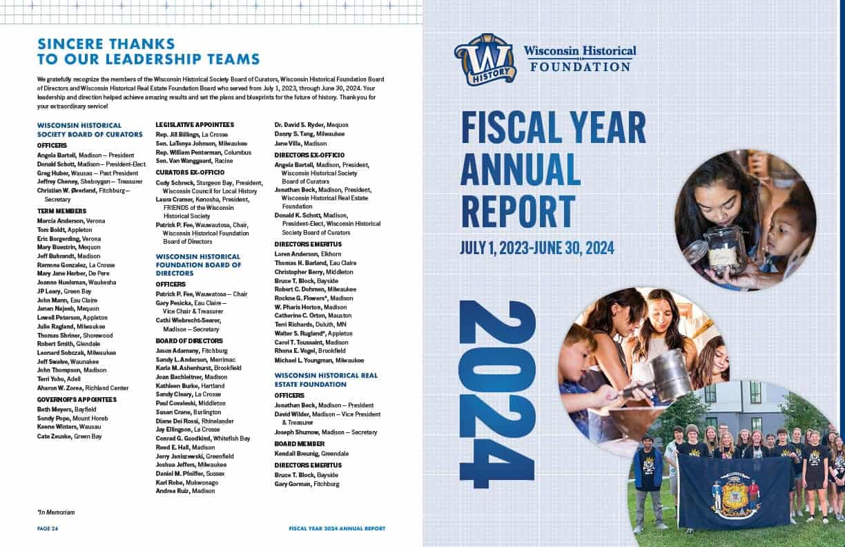 Second part of the document is the Foundation's Annual Report, as shown in this cover design.