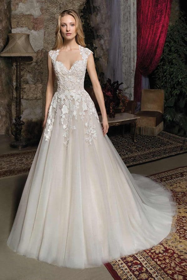 Cosmobella 7930 | Vintage Brautkleid | Hochzeitskleid A-Linie | Brautmode Köln Anna Moda