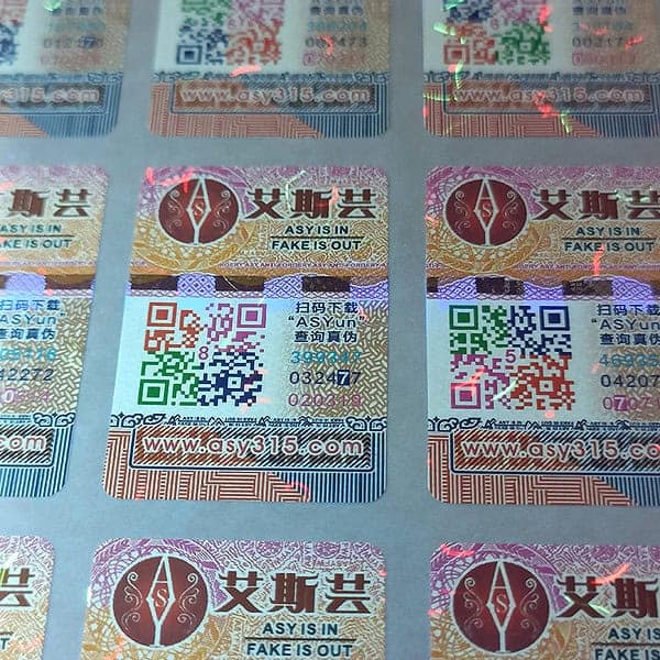 Custom QR Code Security Sticker - ASY Anti-forgery