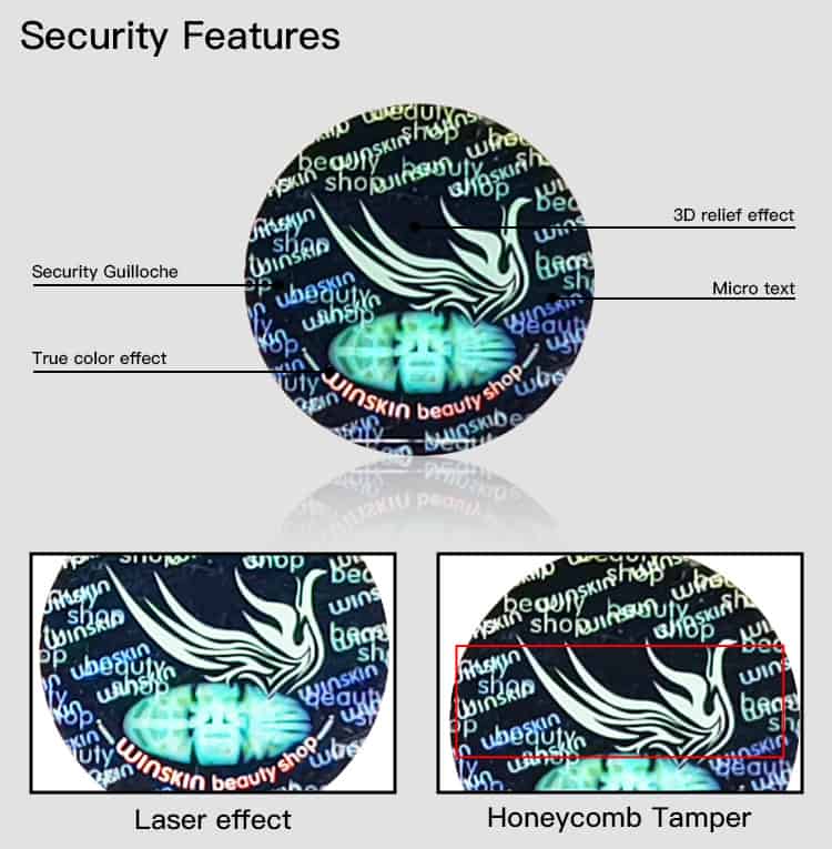 Anti-fake Naked-eye 3D Holograpm Security Sticker - ASY Anti-forgery