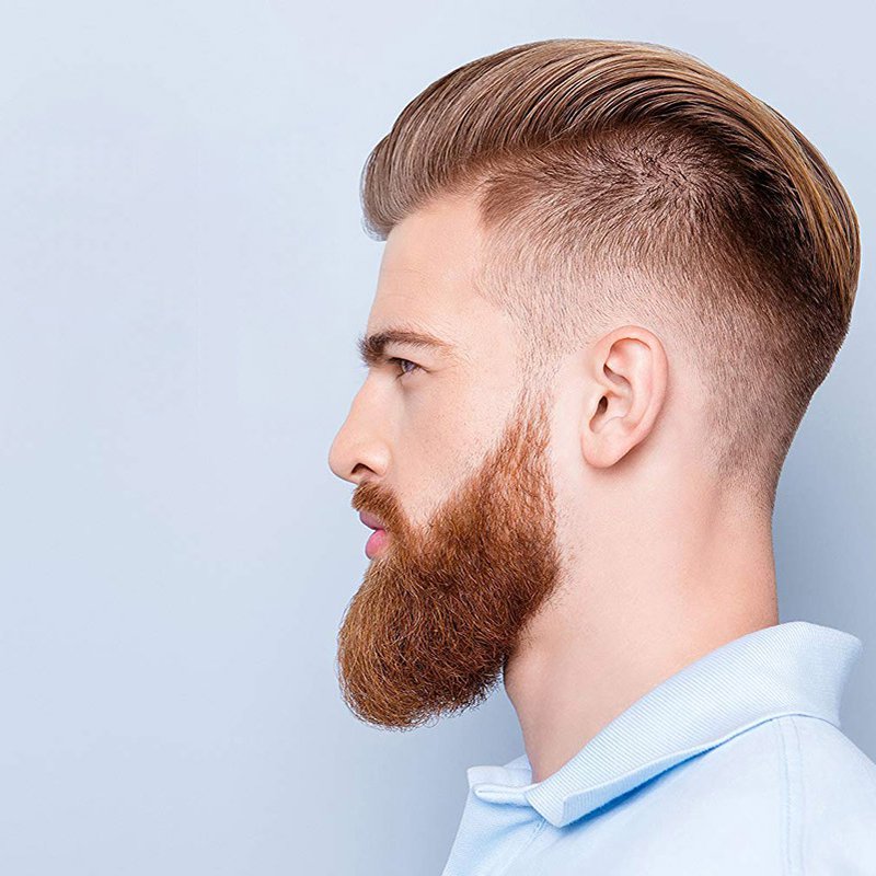 desvanecimento alto com cabelo comprido médio