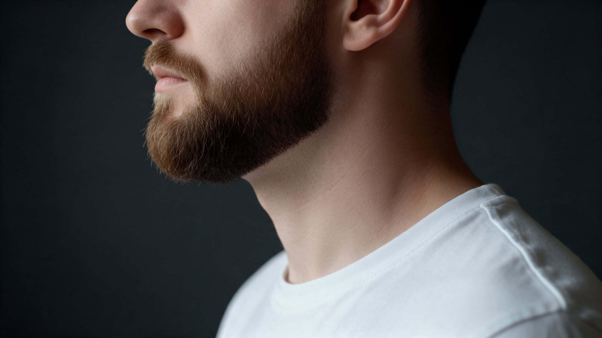 Beard neckline trimmed too high, stopping at the jawbone