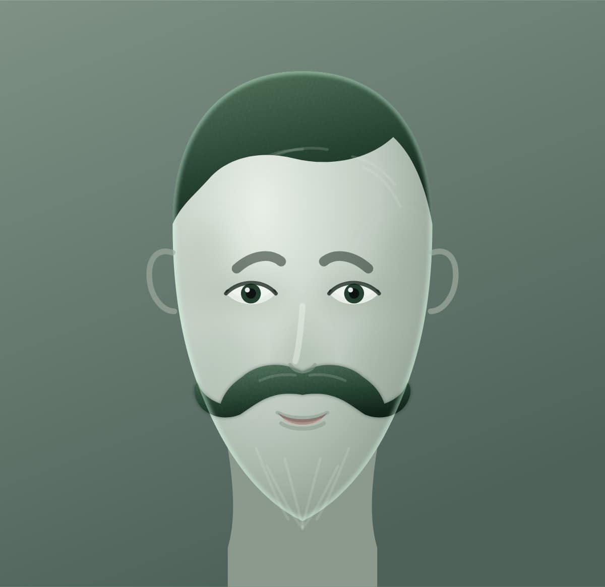 Handlebar moustache diagram