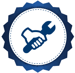 Illustration of a hand holding a wrench, set within a stitched circular border and accented by a blue scalloped background. This image represents Bell Brothers’ trusted service across Northern California. Count on our No Surprise Guarantee, background-checked technicians, and transparent upfront pricing—just some of the reasons communities count on Bell Brothers for reliable home comfort solutions.