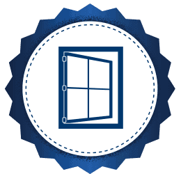 Friendly, professional icon representing Bell Brothers’ trusted service: an open four-pane window centered within a circular blue badge with a serrated edge. This image highlights Bell Brothers’ No Surprise Guarantee, background-checked technicians, honest upfront pricing, and outstanding reputation in communities throughout Northern California.