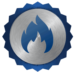 A metallic silver circle with a blue flame icon in the center and a blue scalloped border, representing Bell Brothers’ trusted service. Proudly serving Northern California communities, our background-checked technicians, upfront pricing, and No Surprise Guarantee set us apart as your reliable home comfort experts.