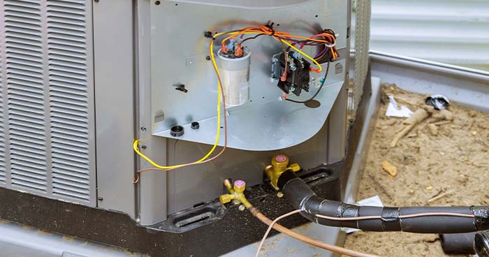 Heat pumps come in two parts. One outside unit and one inside unit.