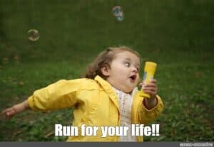 run from smell meme