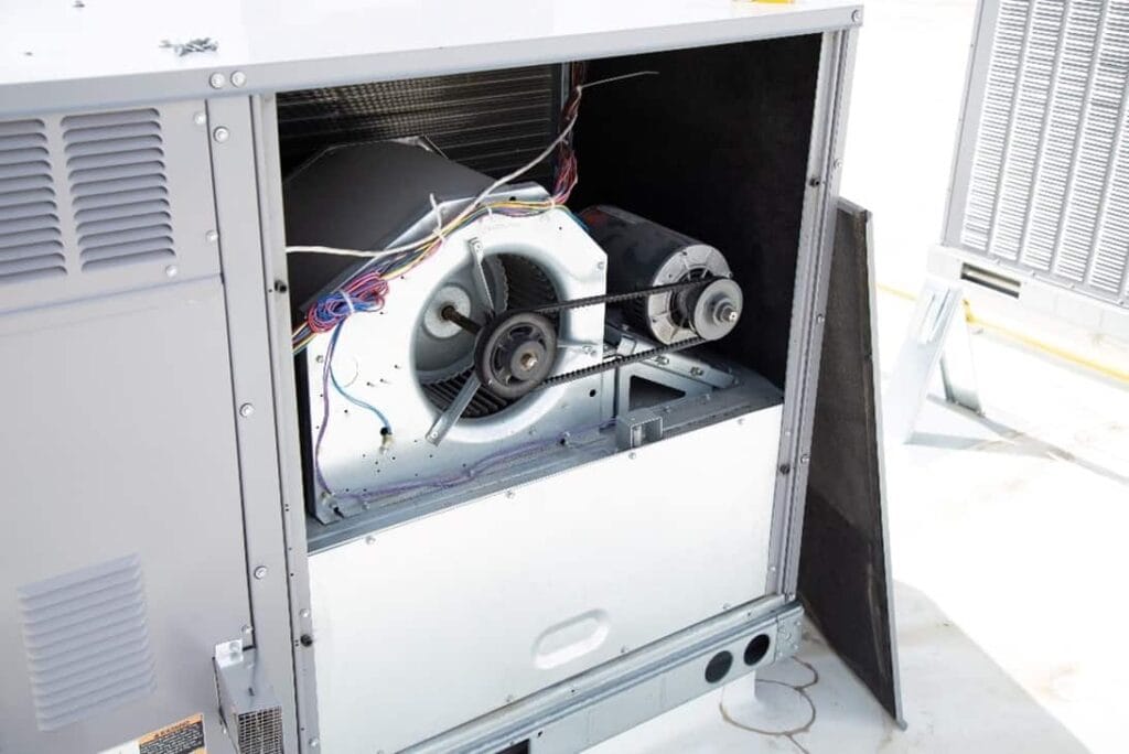 Inside an Ac unit 