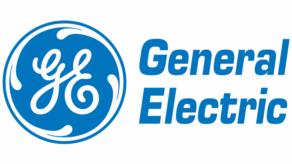 The General Electric logo, a blue circle with “GE” and bold "General Electric" lettering, trusted by Northern CA communities.