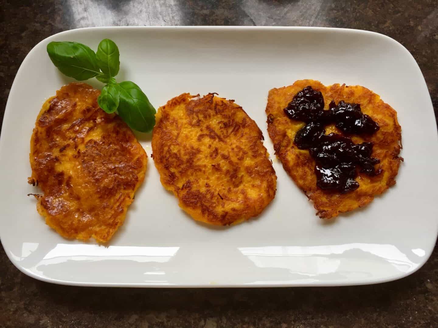 Placuszk z dyni z dżemem