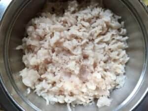 Ryba zmielona razem z cebulą