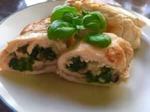 Roladki ze szpinakiem