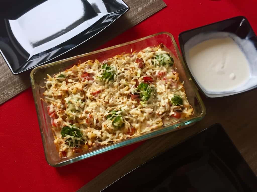 Gotowa i pyszna zapiekanka