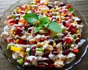 Pyszna i szyba sałatka