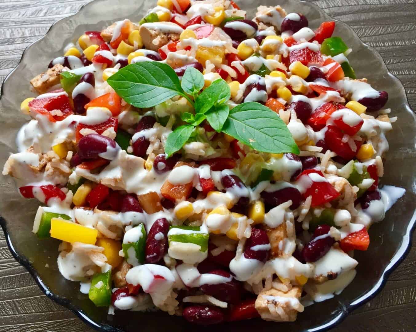 Pyszna i szyba sałatka