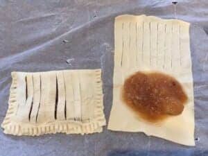 Mus jabłkowy w złożonym cieście francuskim