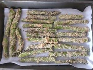 Cukinie i szparagi w panierce