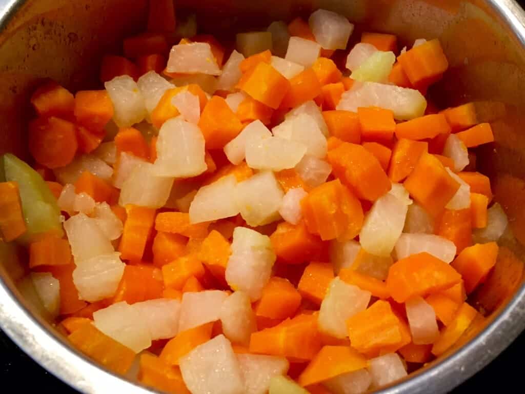 Gotowane warzywa do obiadu