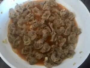 Żołądki drobiowe na patelni