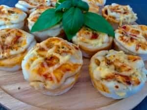 Pizzerinki po wyjęci z piekarnika