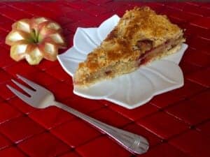 sypane ciasto z owocami