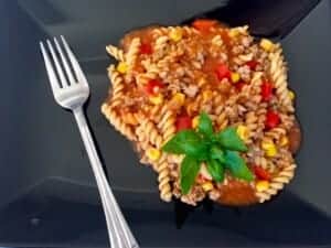 Boloński garnek z kukurydzą i papryką