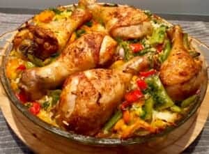 Zapiekanka ryżowa z kurczakiem