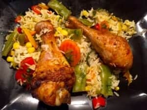 Serwowanie zapiekanki z ryżem i kurczakiem – przepis Zapiekana ryżowa z kurczakiem