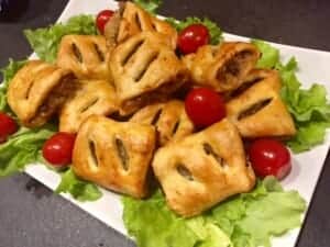 Kruche paszteciki z kapustą i grzybami