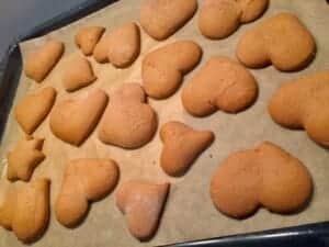 Świeżo upieczone pierniczki alpejskie studzone na kratce