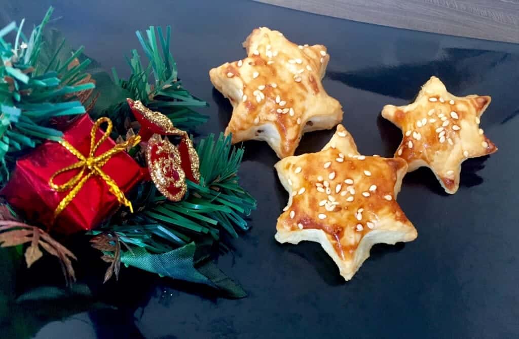 Wigilijne gwiazdki z pieczarkami