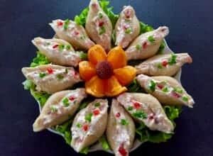 Pasta z łososia wędzonego w muszlach makaronowych