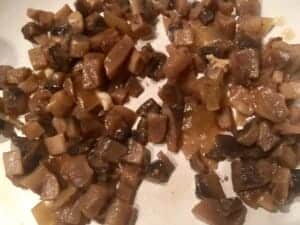 pieczarki i cebula smażone